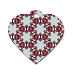 Cute Pretty Elegant Pattern Dog Tag Heart (one Sided) 