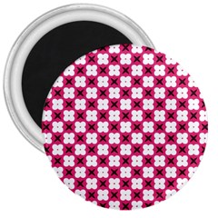 Cute Pretty Elegant Pattern 3  Button Magnet