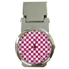 Cute Pretty Elegant Pattern Money Clip With Watch