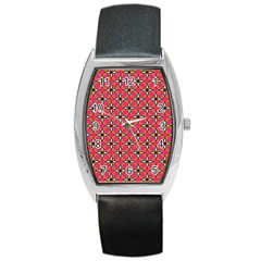 Cute Pretty Elegant Pattern Tonneau Leather Watch