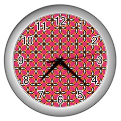 Cute Pretty Elegant Pattern Wall Clock (silver)