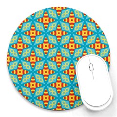 Cute Pretty Elegant Pattern 8  Mouse Pad (round)