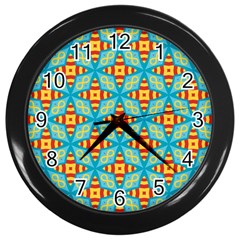 Cute Pretty Elegant Pattern Wall Clock (black)