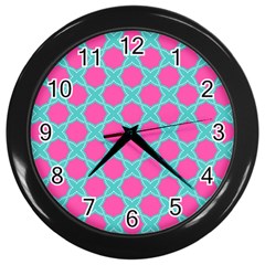 Cute Pretty Elegant Pattern Wall Clock (black)