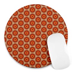 Cute Pretty Elegant Pattern 8  Mouse Pad (round)