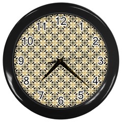 Cute Pretty Elegant Pattern Wall Clock (black)