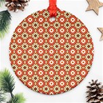 Cute Pretty Elegant Pattern Round Ornament Front