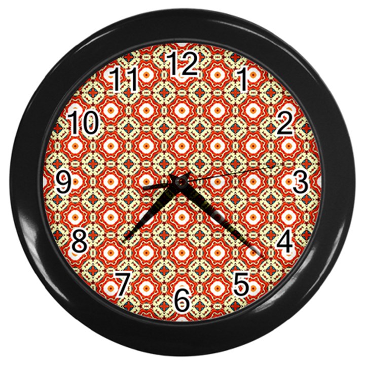 Cute Pretty Elegant Pattern Wall Clock (Black)