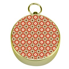 Cute Pretty Elegant Pattern Gold Compass