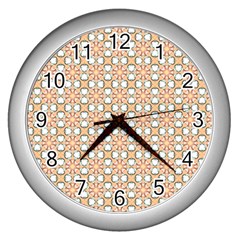 Cute Pretty Elegant Pattern Wall Clock (silver)