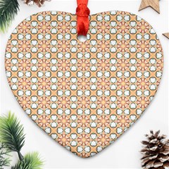 Cute Pretty Elegant Pattern Heart Ornament (two Sides) by GardenOfOphir