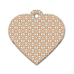 Cute Pretty Elegant Pattern Dog Tag Heart (one Sided)  by GardenOfOphir