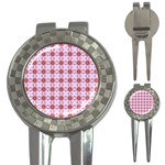 Cute Pretty Elegant Pattern Golf Pitchfork & Ball Marker Front