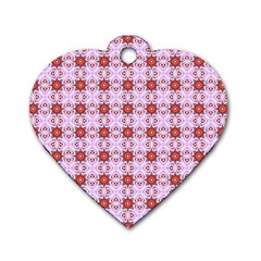 Cute Pretty Elegant Pattern Dog Tag Heart (one Sided) 