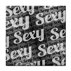 Sexy Text Typographic Pattern Ceramic Tile