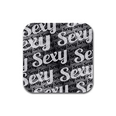 Sexy Text Typographic Pattern Drink Coasters 4 Pack (square) by dflcprints