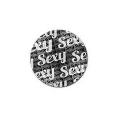 Sexy Text Typographic Pattern Golf Ball Marker by dflcprints