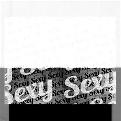 Sexy Text Typographic Pattern Jigsaw Puzzle (rectangle) by dflcprints