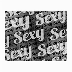 Sexy Text Typographic Pattern Glasses Cloth (small) by dflcprints