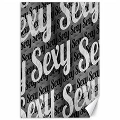 Sexy Text Typographic Pattern Canvas 12  X 18  (unframed)