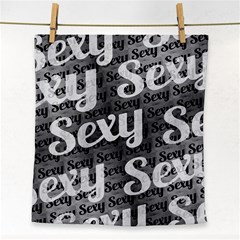 Sexy Text Typographic Pattern Face Towel