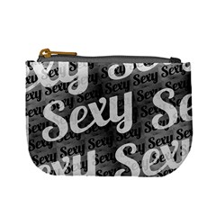 Sexy Text Typographic Pattern Coin Change Purse by dflcprints