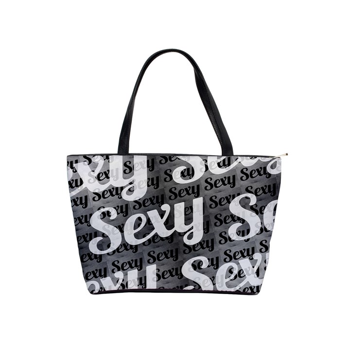 Sexy Text Typographic Pattern Large Shoulder Bag