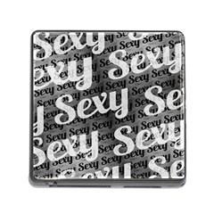 Sexy Text Typographic Pattern Memory Card Reader With Storage (square)