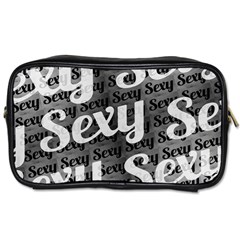 Sexy Text Typographic Pattern Travel Toiletry Bag (one Side) by dflcprints