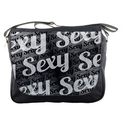 Sexy Text Typographic Pattern Messenger Bag