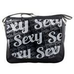 Sexy Text Typographic Pattern Messenger Bag Front