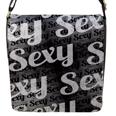 Sexy Text Typographic Pattern Flap Closure Messenger Bag (small) by dflcprints