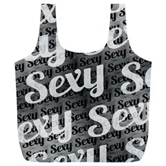 Sexy Text Typographic Pattern Reusable Bag (xl) by dflcprints