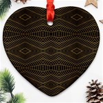 Futuristic Geometric Design Heart Ornament Front