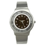 Futuristic Geometric Design Stainless Steel Watch (Slim) Front