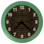 Futuristic Geometric Design Wall Clock (Color) Front