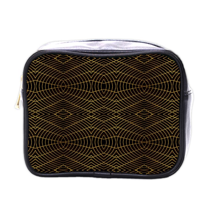 Futuristic Geometric Design Mini Travel Toiletry Bag (One Side)