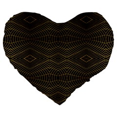 Futuristic Geometric Design 19  Premium Flano Heart Shape Cushion by dflcprints