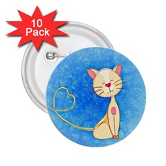 Cute Cat 2 25  Button (10 Pack)