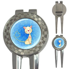 Cute Cat Golf Pitchfork & Ball Marker by Colorfulart23