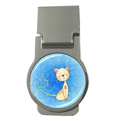 Cute Cat Money Clip (round)