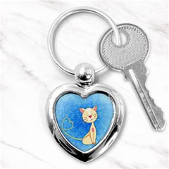 Cute Cat Key Chain (heart)