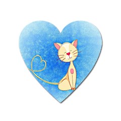 Cute Cat Magnet (heart)