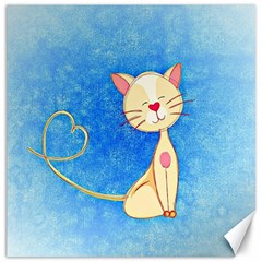 Cute Cat Canvas 12  X 12  (unframed)