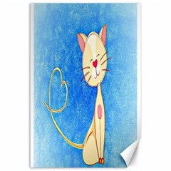 Cute Cat Canvas 24  X 36  (unframed)