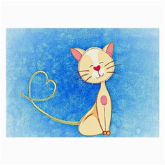 Cute Cat Glasses Cloth (large, Two Sided)