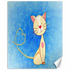 Cute Cat Canvas 11  X 14  (unframed)