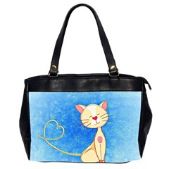 Cute Cat Oversize Office Handbag (two Sides) by Colorfulart23