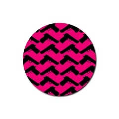 Pink Gun Drink Coasters 4 Pack (Round)