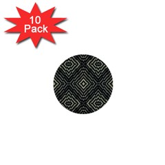 Geometric Futuristic Grunge Print 1  Mini Button (10 Pack)